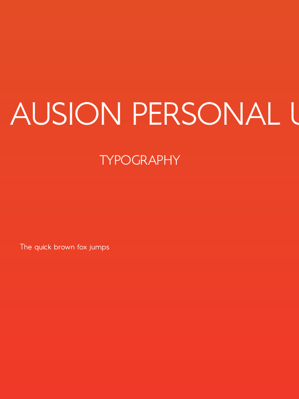 Ausion Personal Use Poster