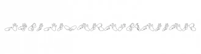 AuslanFingerSpelling  フリーフォントのダウンロード