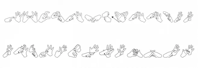 AuslanFingerSpelling Schriftart Groß