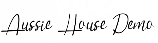 Aussie House Demo  les polices de caractères gratuit tlcharger