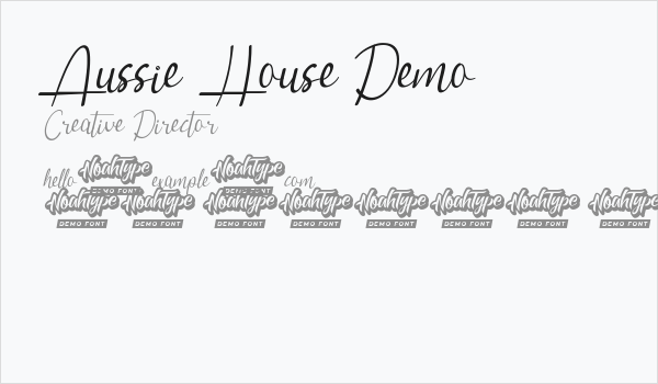 Aussie House Demo Business Card