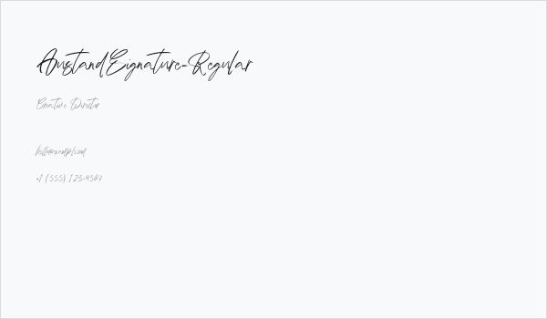 AustandSignature-Regular Business Card