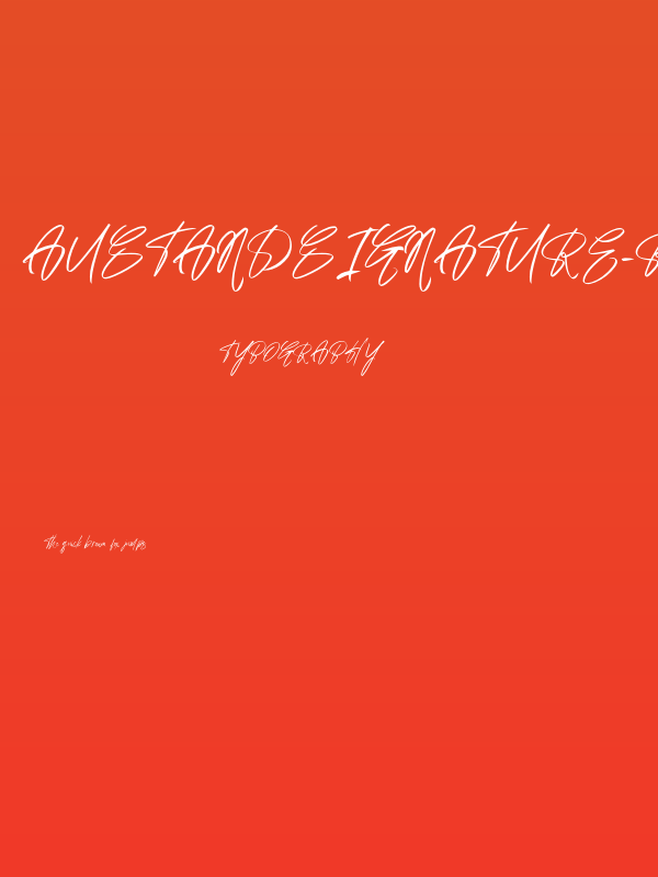 AustandSignature-Regular Poster