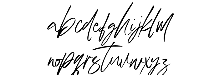 AustandSignature-Regular Font LOWERCASE