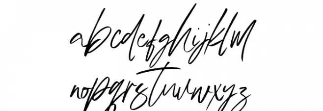 AustandSignature-Regular फ़ॉन्ट लोअरकेस