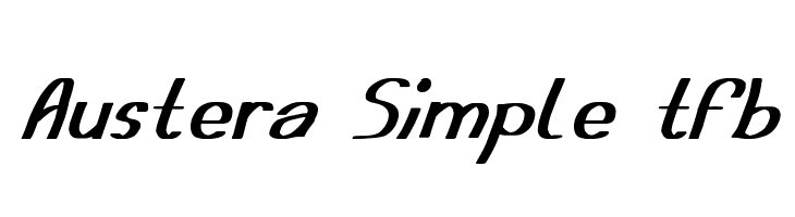 Austera Simple tfb  नि: शुल्क फ़ॉन्ट्स डाउनलोड