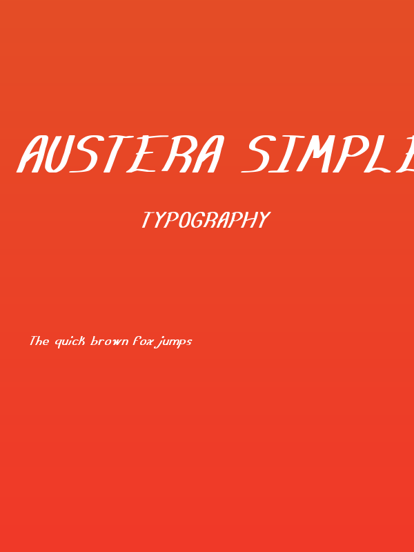 Austera Simple tfb Poster