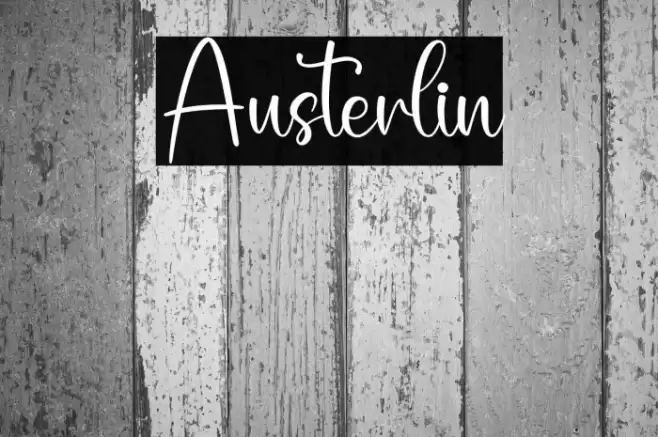 Austerlin Шрифта examples