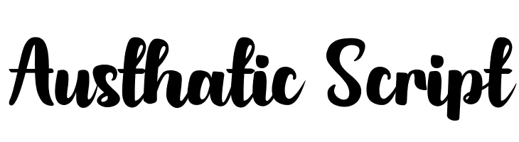 Austhatic Script  Free Fonts Download
