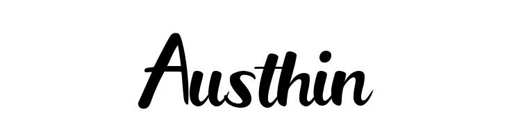 Austhin  Frei Schriftart Herunterladen