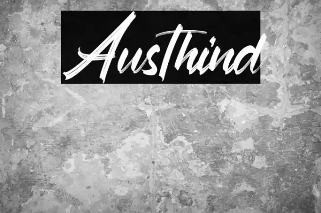 Austhind Font examples