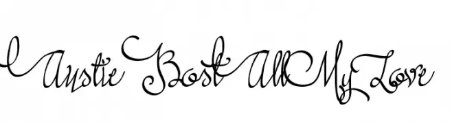 Austie Bost All My Love  les polices de caractères gratuit tlcharger