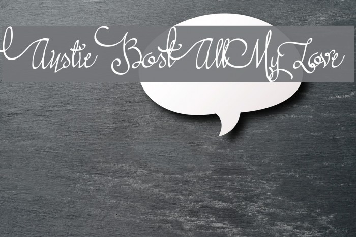 Austie Bost All My Love Font examples