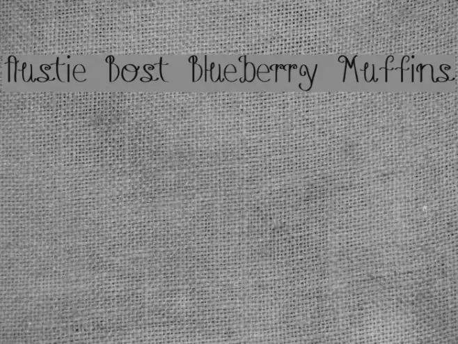 Austie Bost Blueberry Muffins Font examples