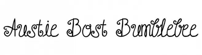 Austie Bost Bumblebee  Frei Schriftart Herunterladen
