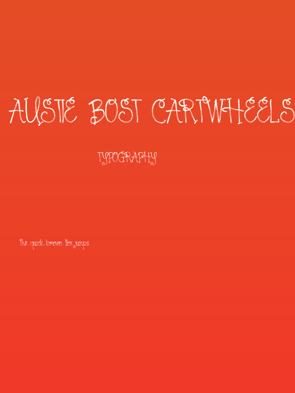 Austie Bost Cartwheels Poster