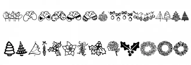 Austie Bost Christmas Doodles Polices MAJUSCULES