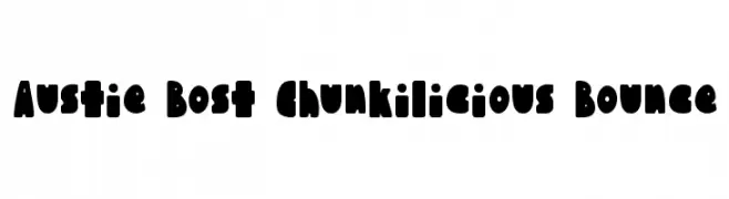 Austie Bost Chunkilicious Bounce  フリーフォントのダウンロード