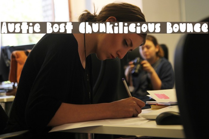 Austie Bost Chunkilicious Bounce Font examples