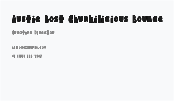 Austie Bost Chunkilicious Bounce Business Card
