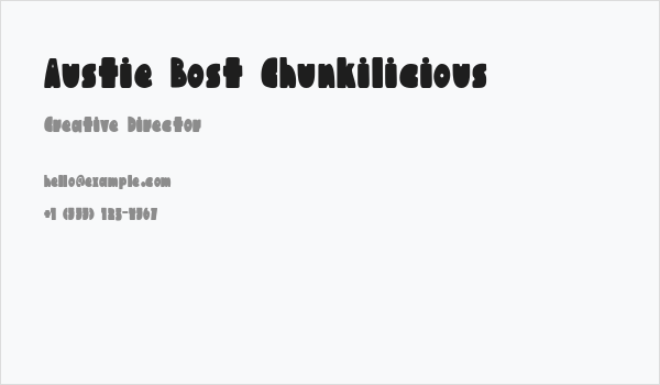 Austie Bost Chunkilicious Business Card