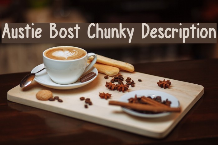 Austie Bost Chunky Description Font examples