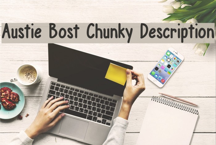 Austie Bost Chunky Description Font examples