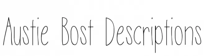 Austie Bost Descriptions  Descarca Fonturi Gratis