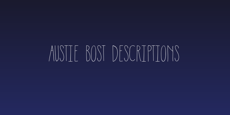 Austie Bost Descriptions Social Header