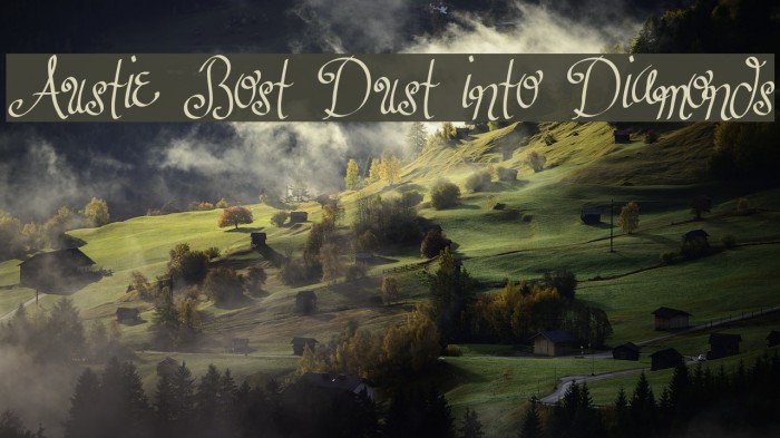 Austie Bost Dust into Diamonds Font examples