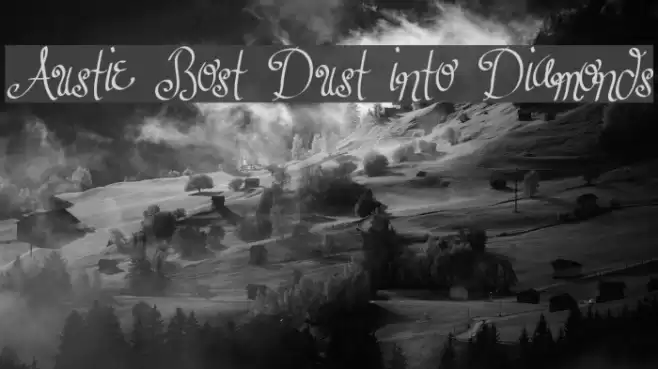 Austie Bost Dust into Diamonds Schriftart examples