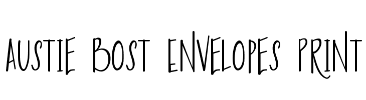 Austie Bost Envelopes Print  免费字体下载