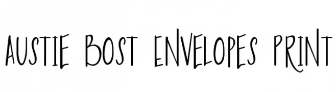 Austie Bost Envelopes Print  Frei Schriftart Herunterladen
