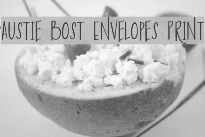 Austie Bost Envelopes Print Font examples