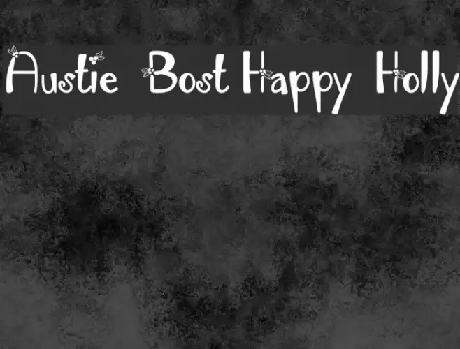 Austie Bost Happy Holly Schriftart examples