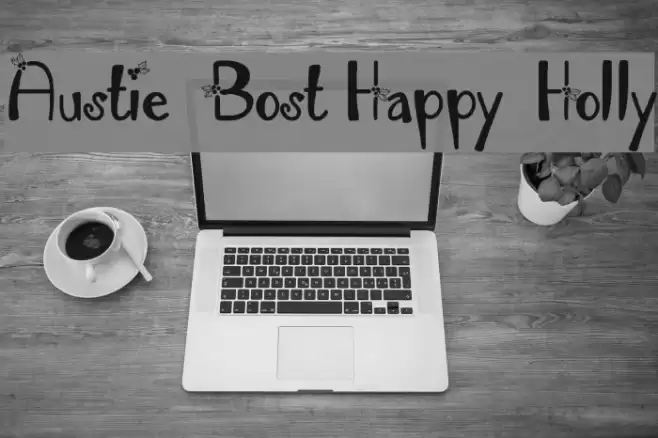 Austie Bost Happy Holly Schriftart examples