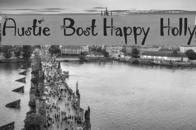 Austie Bost Happy Holly Schriftart examples