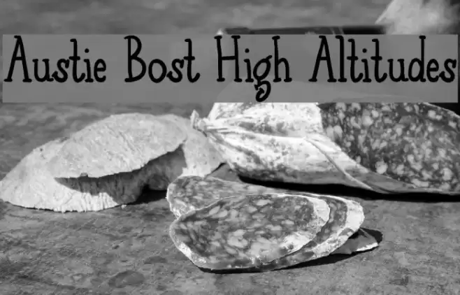 Austie Bost High Altitudes Font examples