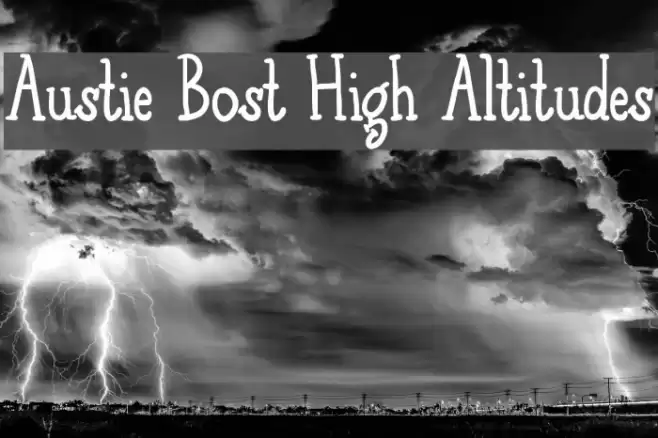 Austie Bost High Altitudes Font examples