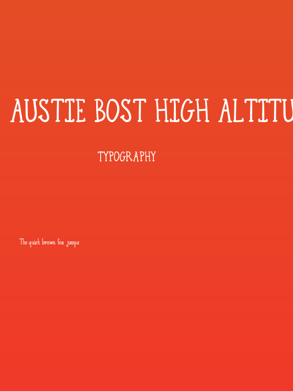 Austie Bost High Altitudes Poster