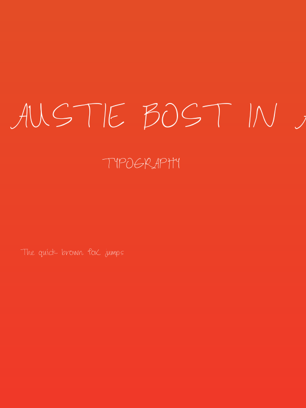 Austie Bost In a Rush Poster