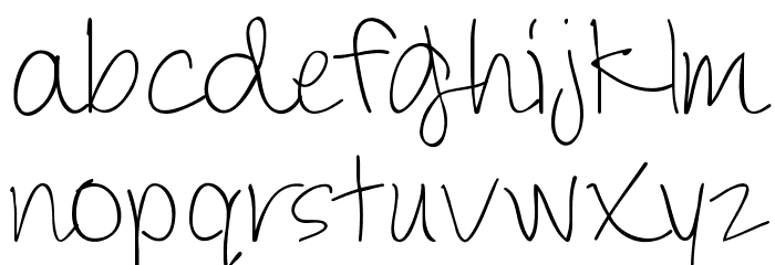 Austie Bost In a Rush Font LOWERCASE