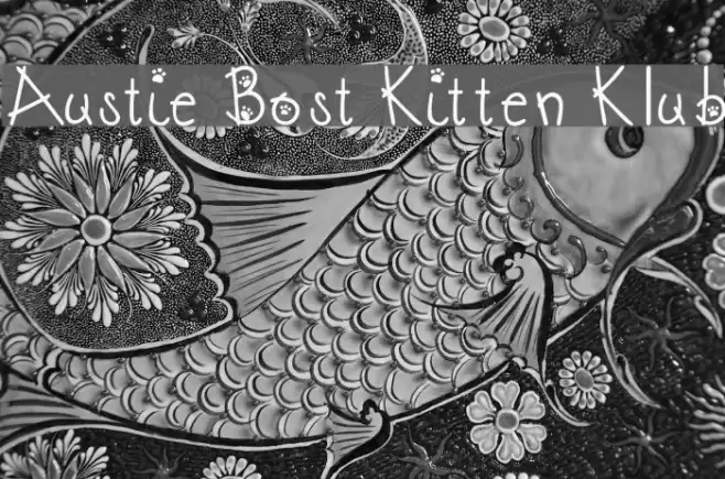 Austie Bost Kitten Klub Font examples
