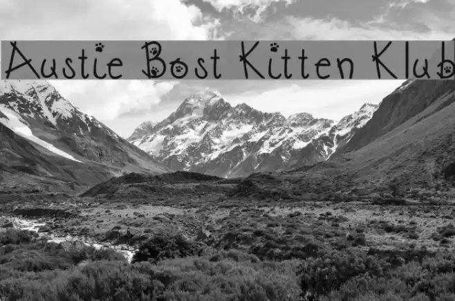 Austie Bost Kitten Klub Font examples