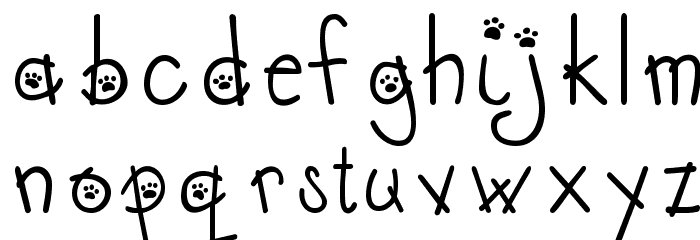 Austie Bost Kitten Klub Font LOWERCASE