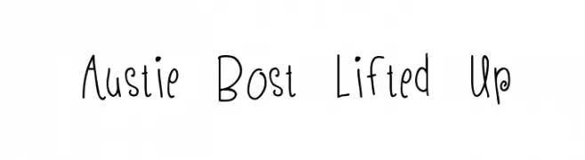 Austie Bost Lifted Up  Frei Schriftart Herunterladen