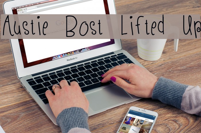Austie Bost Lifted Up Font examples