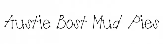 Austie Bost Mud Pies  Frei Schriftart Herunterladen