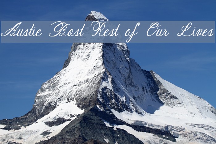 Austie Bost Rest of Our Lives Font examples