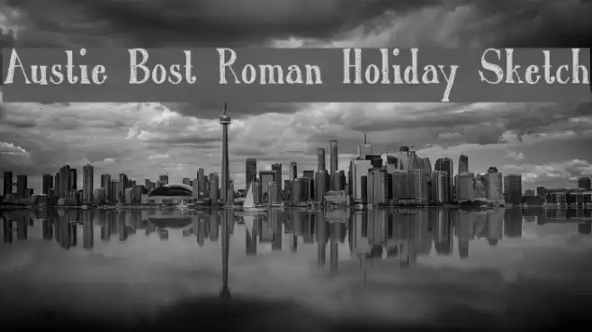 Austie Bost Roman Holiday Sketch Font examples